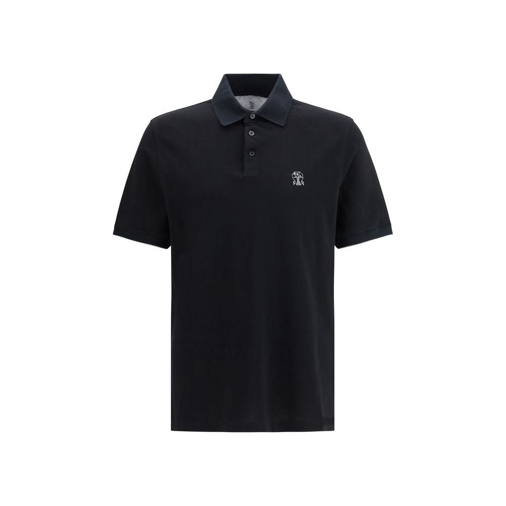 Brunello Cucinelli Black Cotton Dress Shirt