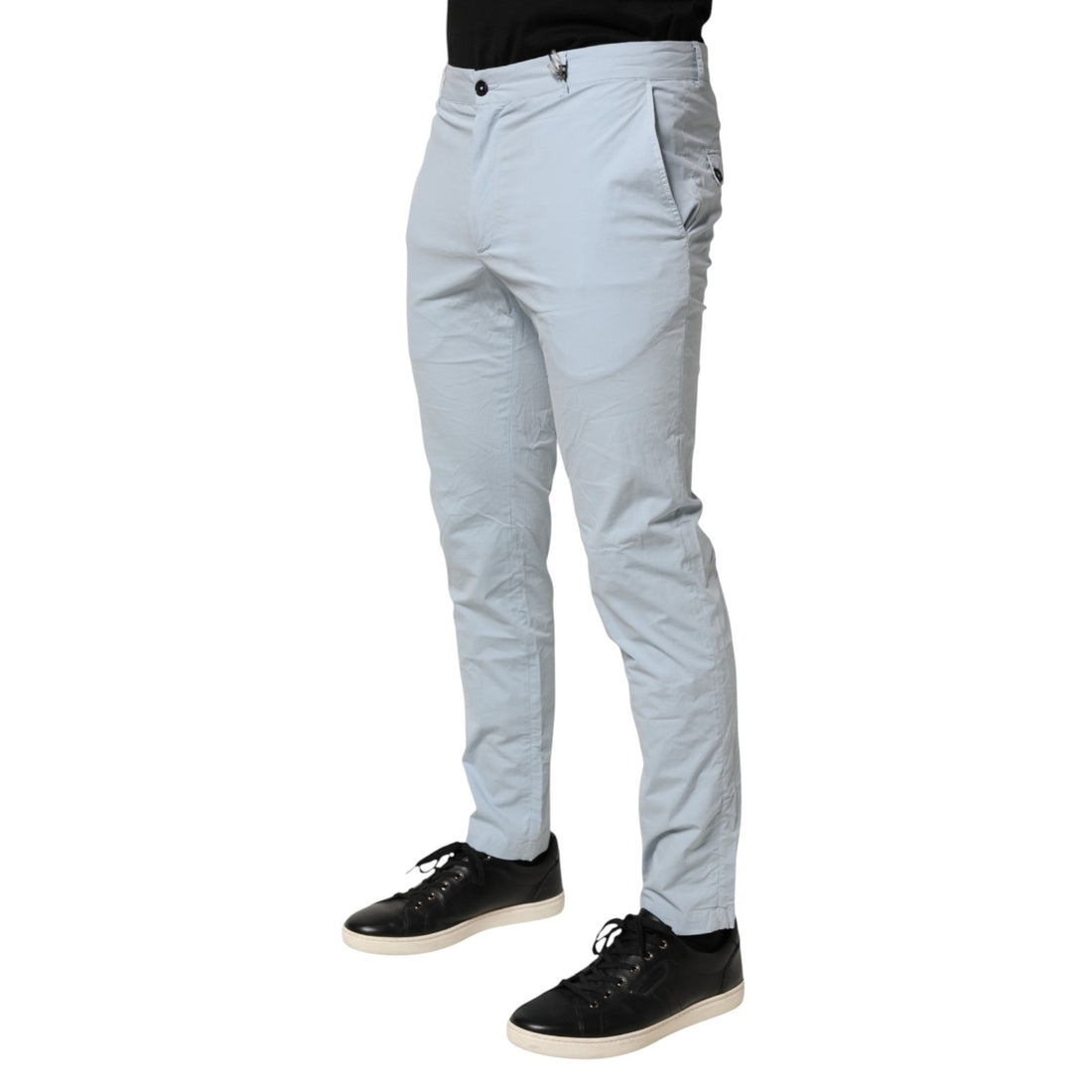 Daniele Alessandrini Light Blue Skinny Dress Trouser Pants