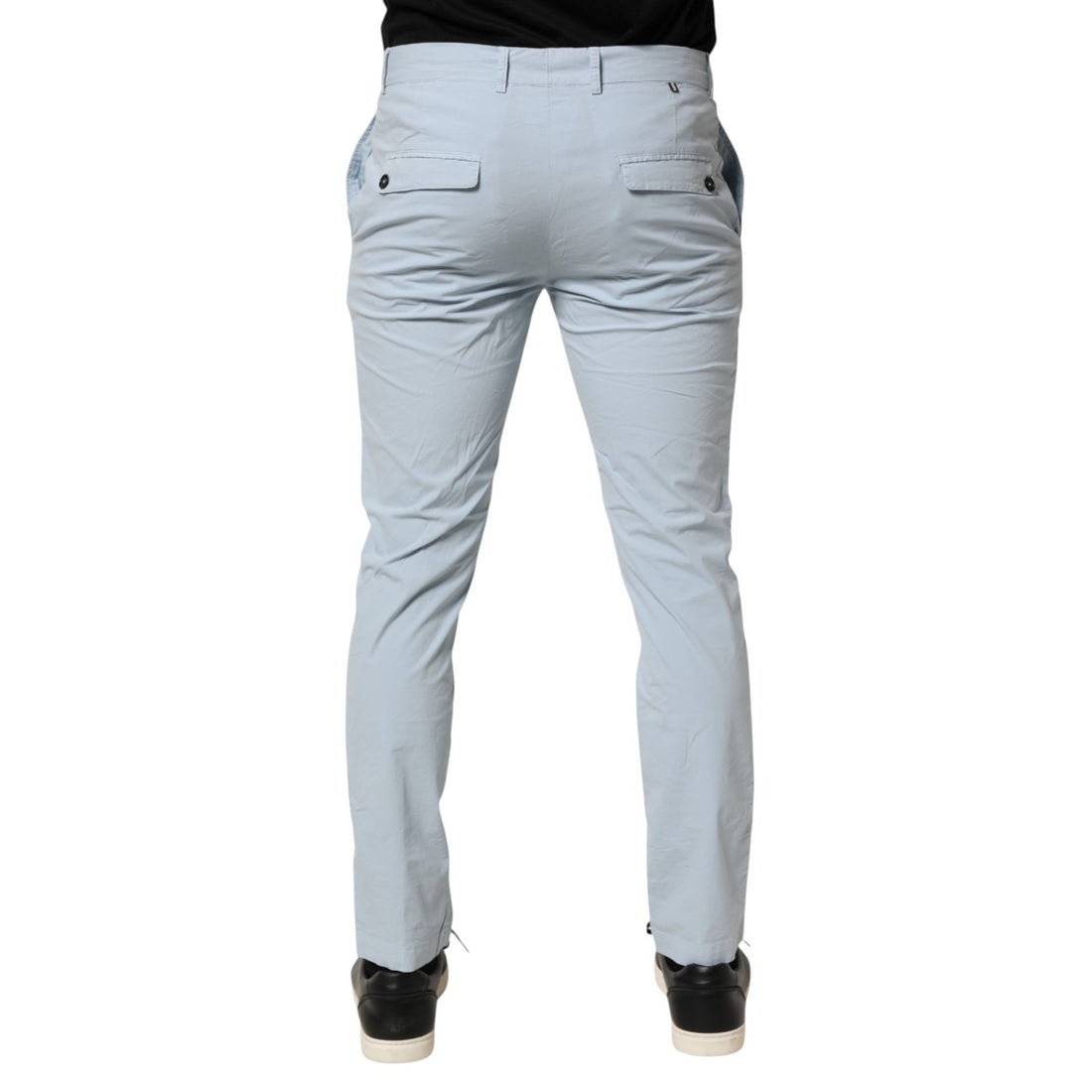 Daniele Alessandrini Light Blue Skinny Dress Trouser Pants