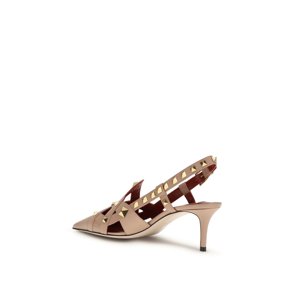 Valentino Garavani Multicolor Goatskin Mid Heel Pumps