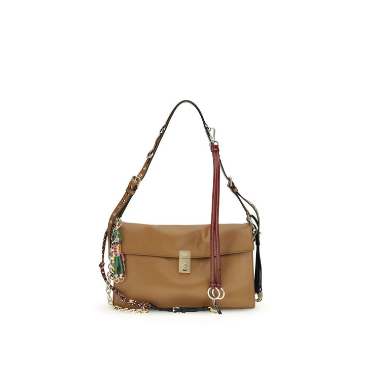 Prada Beige Calf Leather Bos Taurus Shoulder Bag