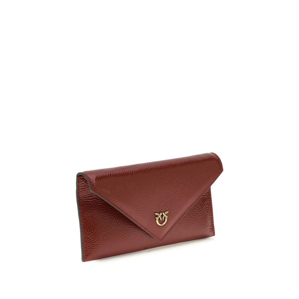 PINKO Bordeaux Calf Leather Bos Taurus Handbag