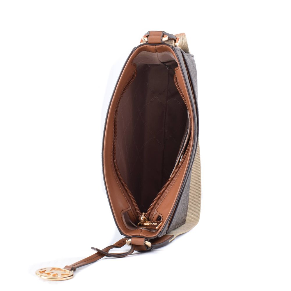 Michael Kors Brown Canvas Crossbody Bag