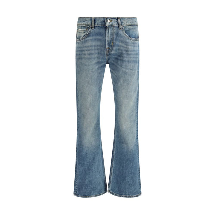 7FOR Blue Cotton Bootcut Jeans