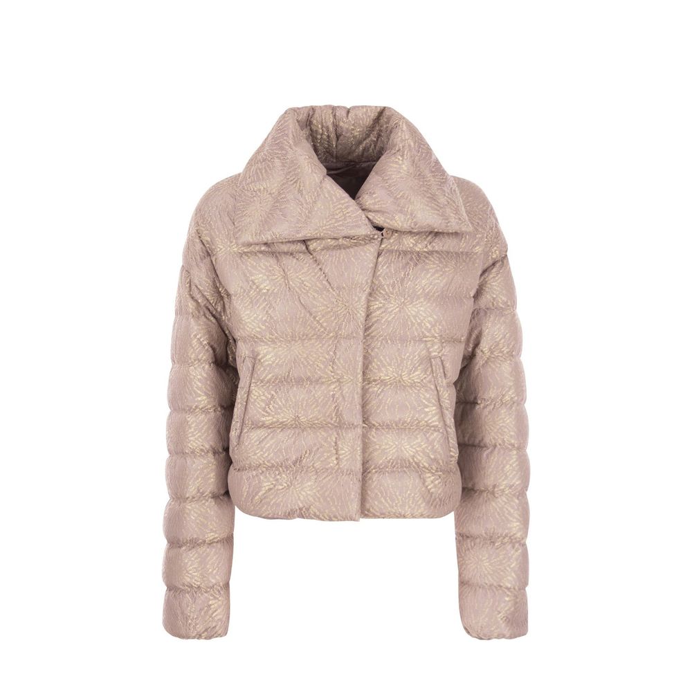 Herno Beige Metallic Fibre Full-Length Jacket