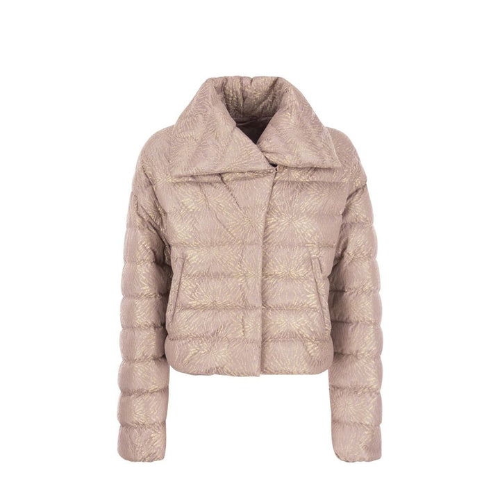 Herno Beige Metallic Fibre Full-Length Jacket