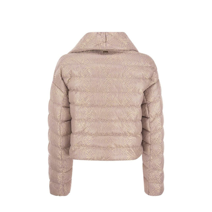 Herno Beige Metallic Fibre Full-Length Jacket