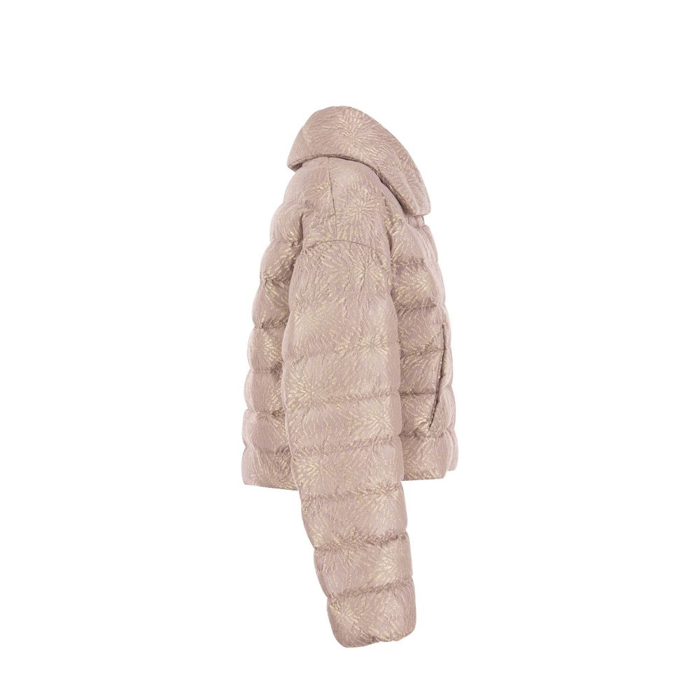 Herno Beige Metallic Fibre Full-Length Jacket