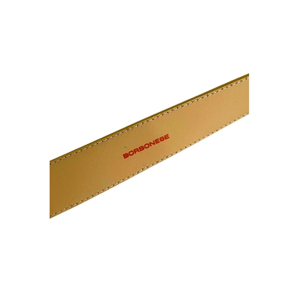 Borbonese Yellow Leather Women Belt