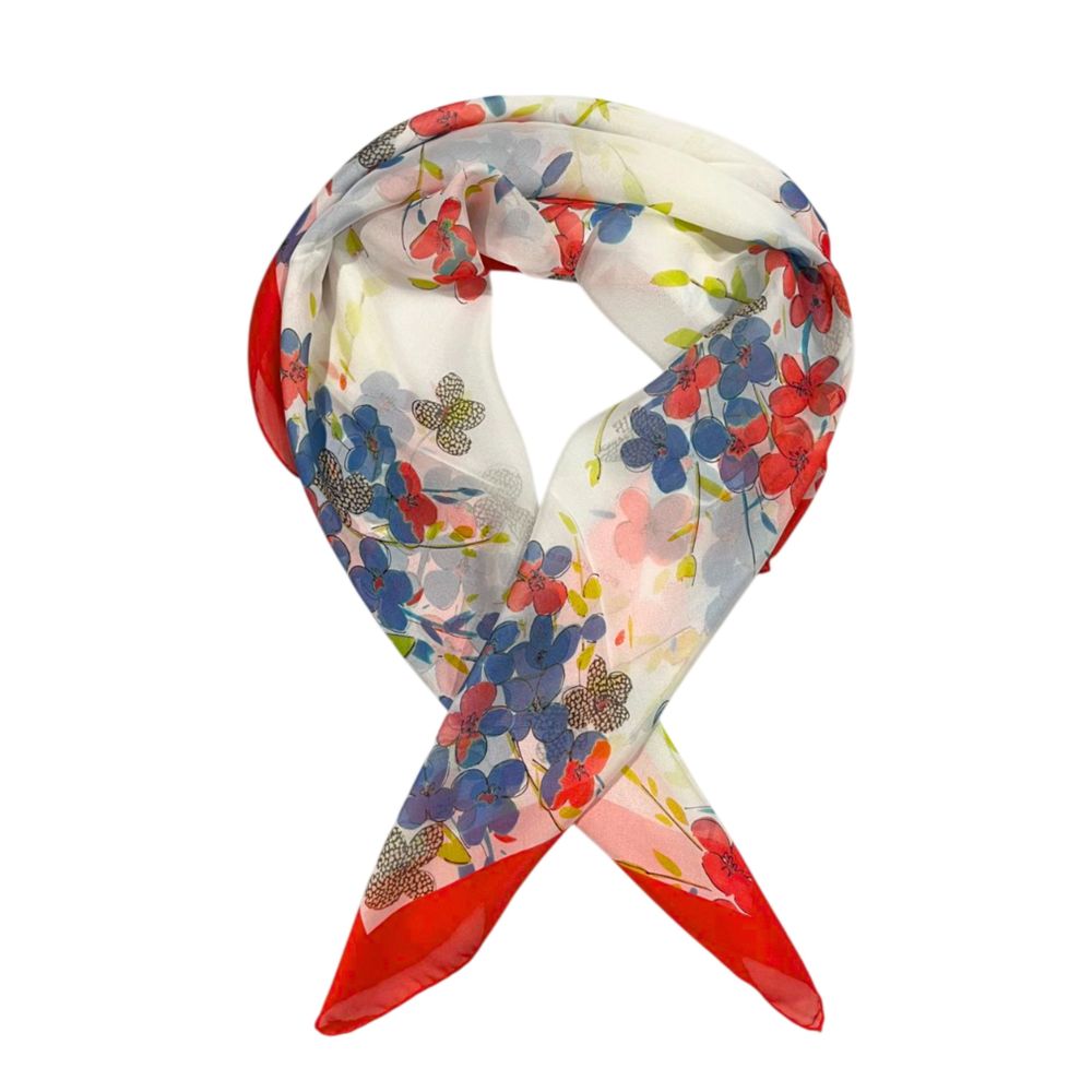 Borbonese Red Silk Women Scarf