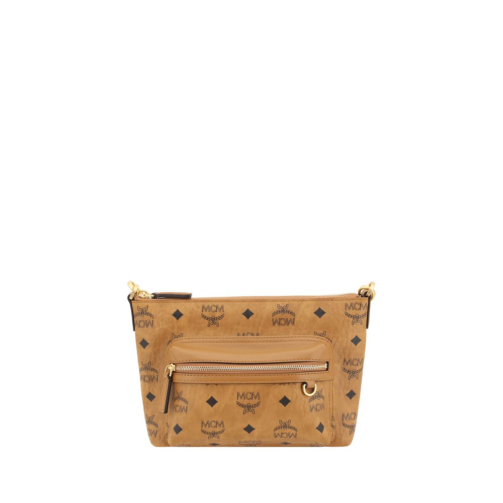 MCM Brown Calf Leather Bos Taurus Shoulder Bag