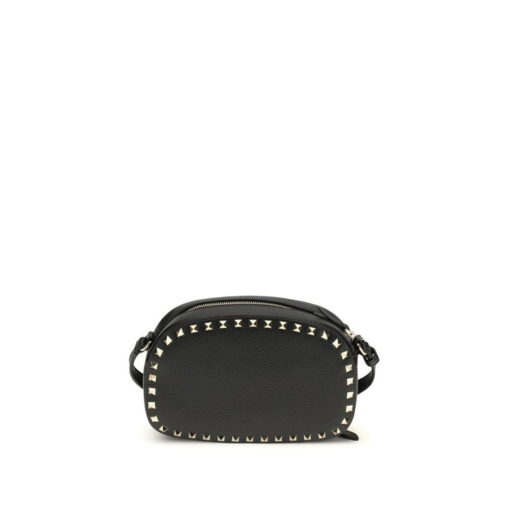 Valentino Garavani Black Calf Leather Bos Taurus Shoulder Bag