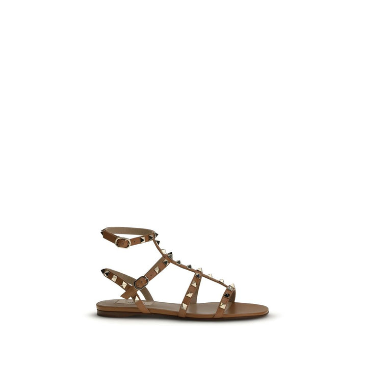 Valentino Garavani Beige Calf Leather Bos Taurus Sandals