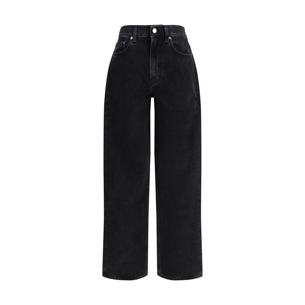 Loulou De Saison Gray Cotton Relaxed Fit Jeans