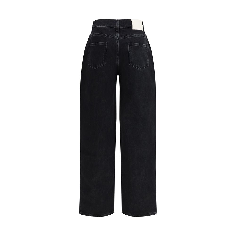 Loulou De Saison Gray Cotton Relaxed Fit Jeans