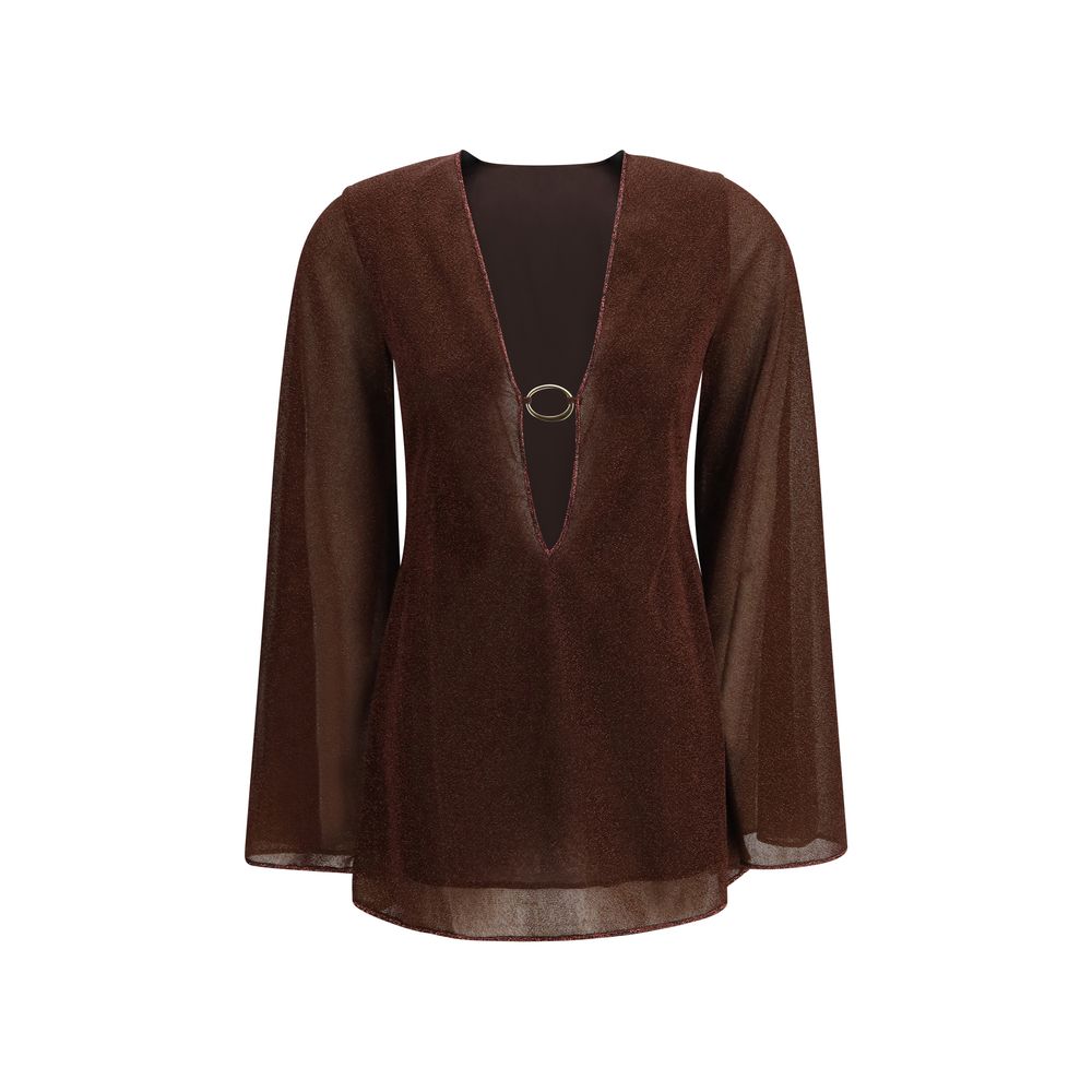 Oséree Brown Polyamide Casual Dress