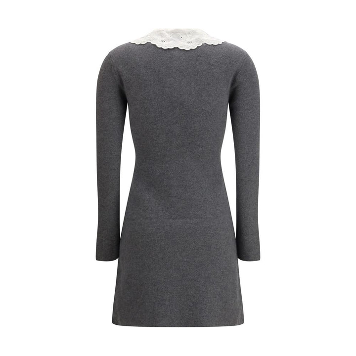 Self-Portrait Gray Cotton Casual Dress