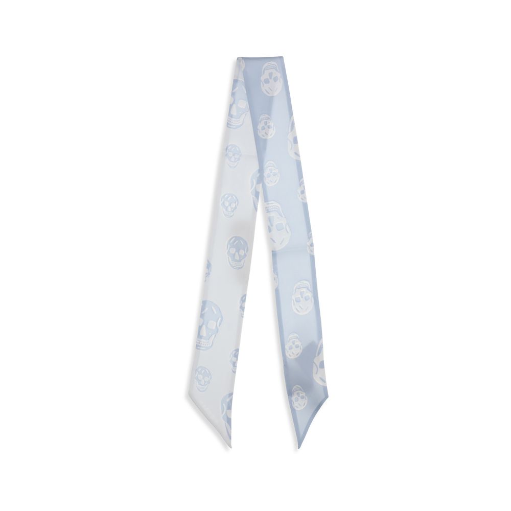 Alexander McQueen Blue Silk Scarf