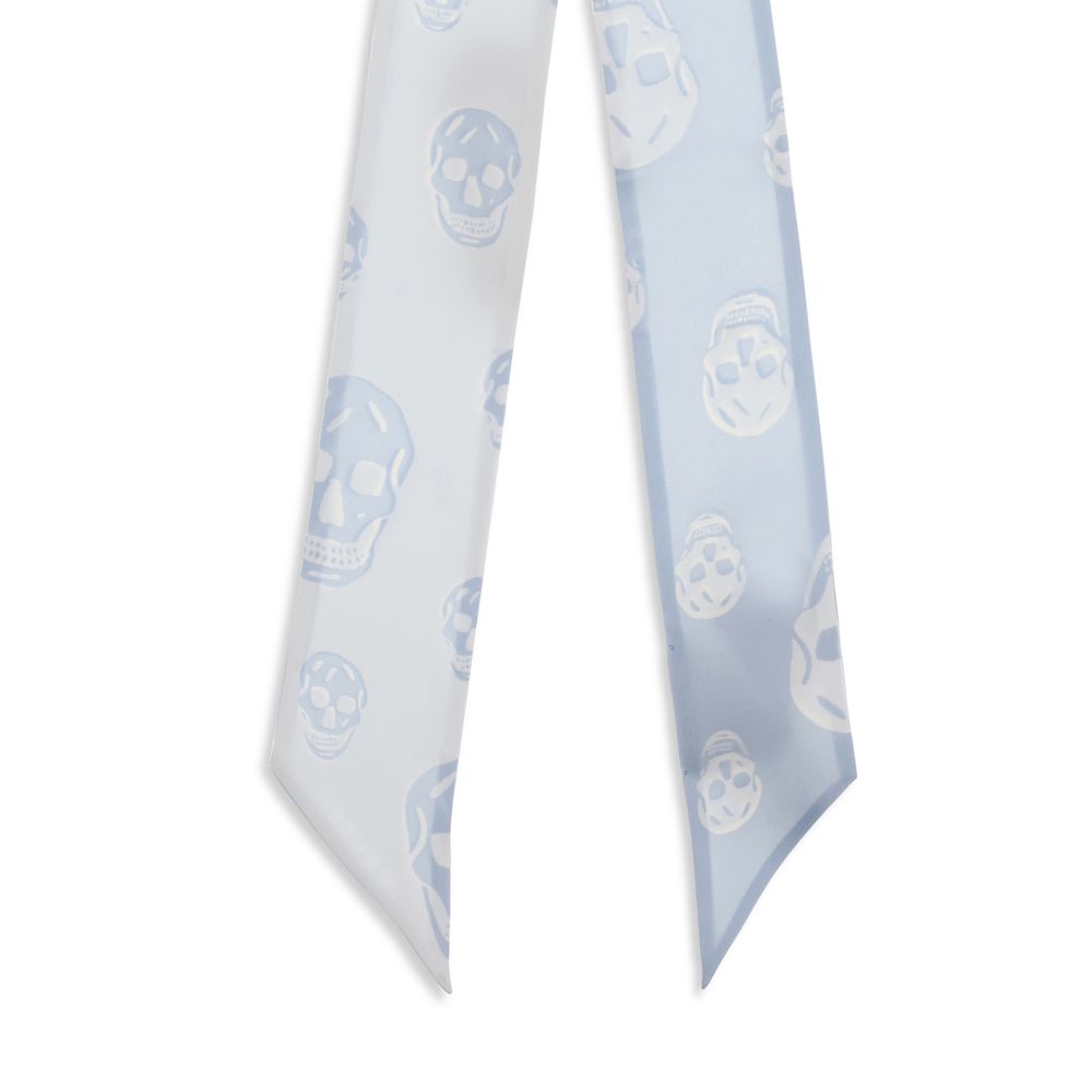 Alexander McQueen Blue Silk Scarf