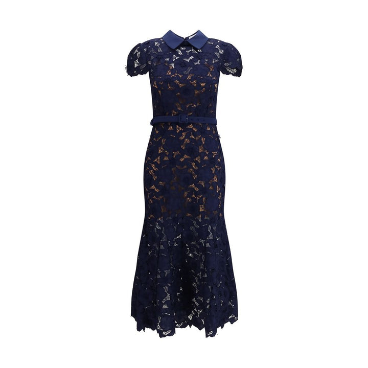 Self-Portrait Blue Polyester Cocktail Dress