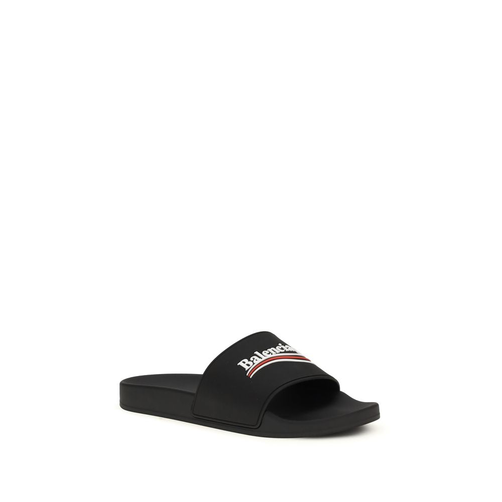 Balenciaga Black Polyurethane Sandals