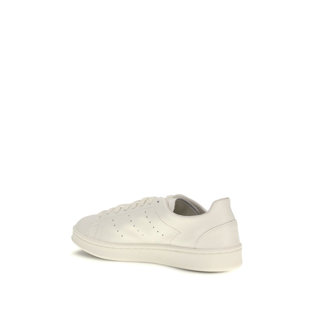 Y-3 White Calf Leather Bos Taurus Low Top Sneakers