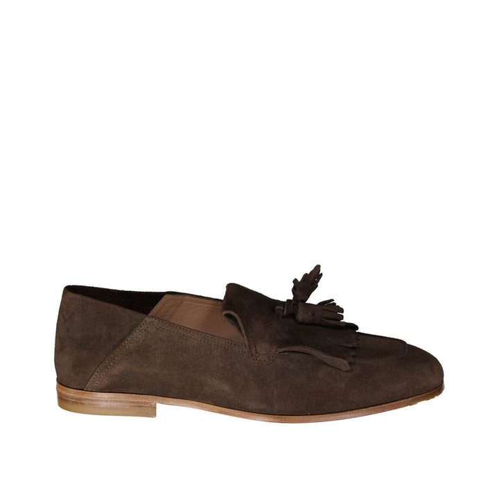 Salvatore Ferragamo Brown Calfskin Slip-On Loafers