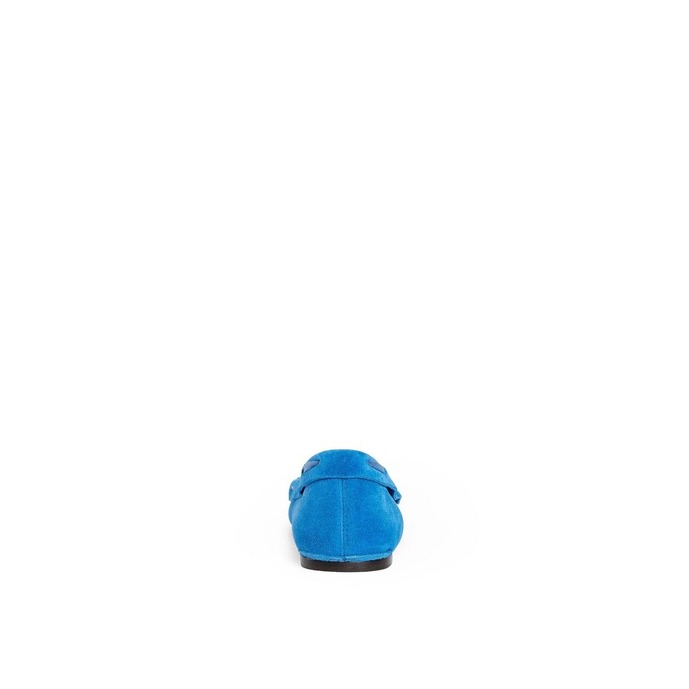 The Row Blue Calfskin Moccassin