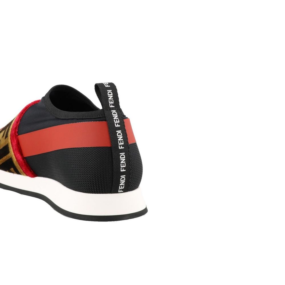Fendi Black Fabric Low Top Sneakers