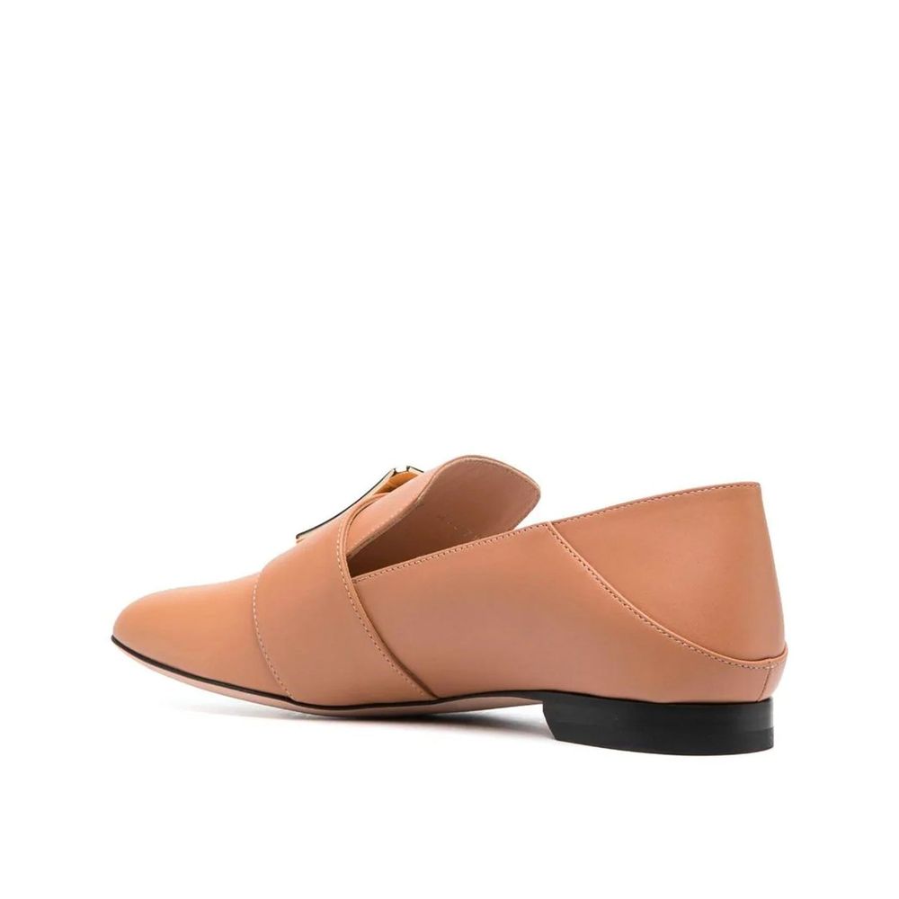 Bally Beige Calfskin Slip-On Loafers