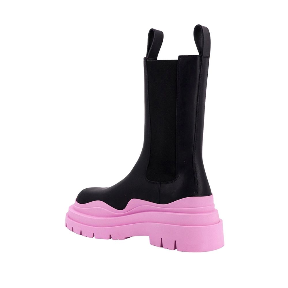 Bottega Veneta Black Calfskin Chelsea Boots