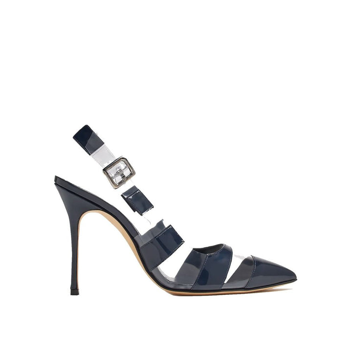 Manolo Blahnik Blue Calfskin Pumps