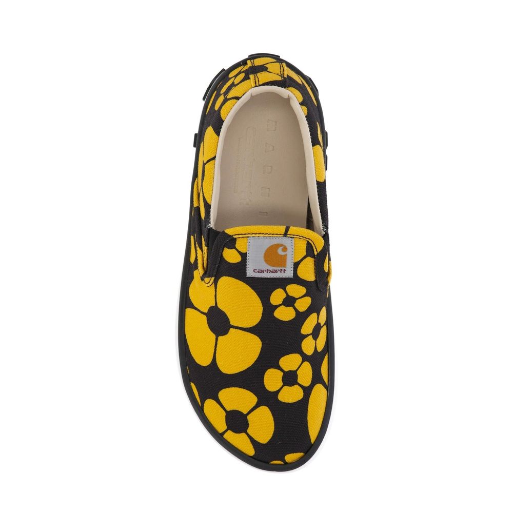 Marni Black Cotton Platform Sneakers