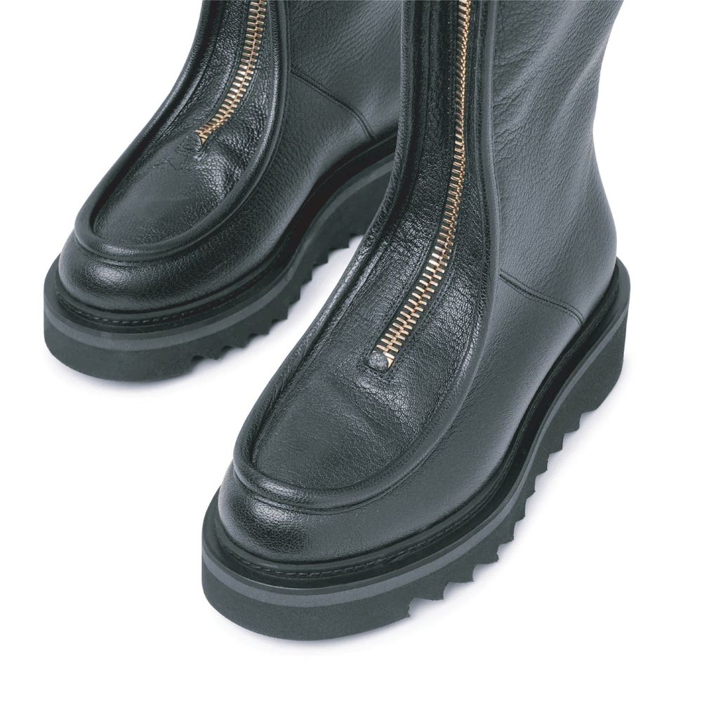 Salvatore Ferragamo Black Calfskin Ankle Boots