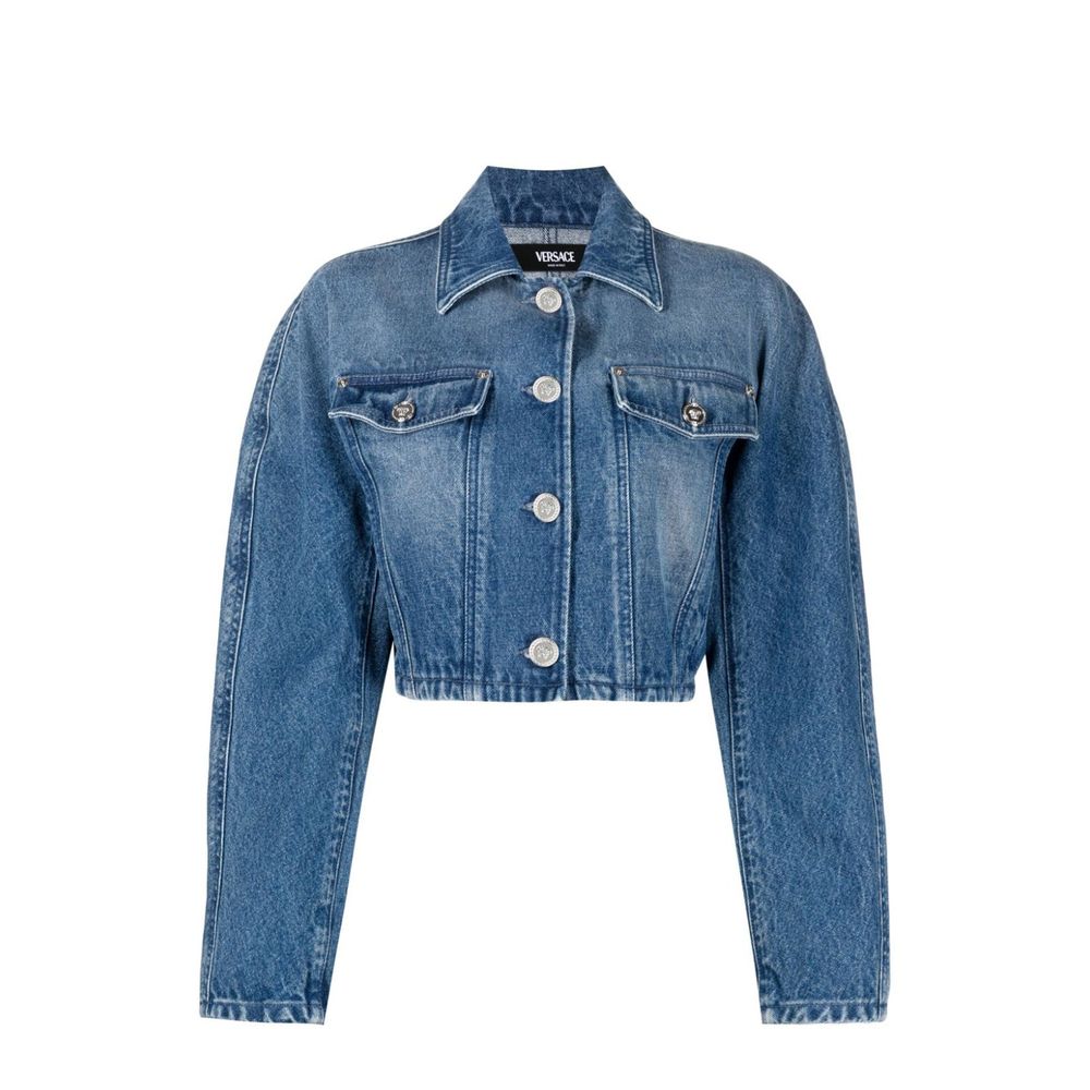 Versace Blue Cotton Clothing