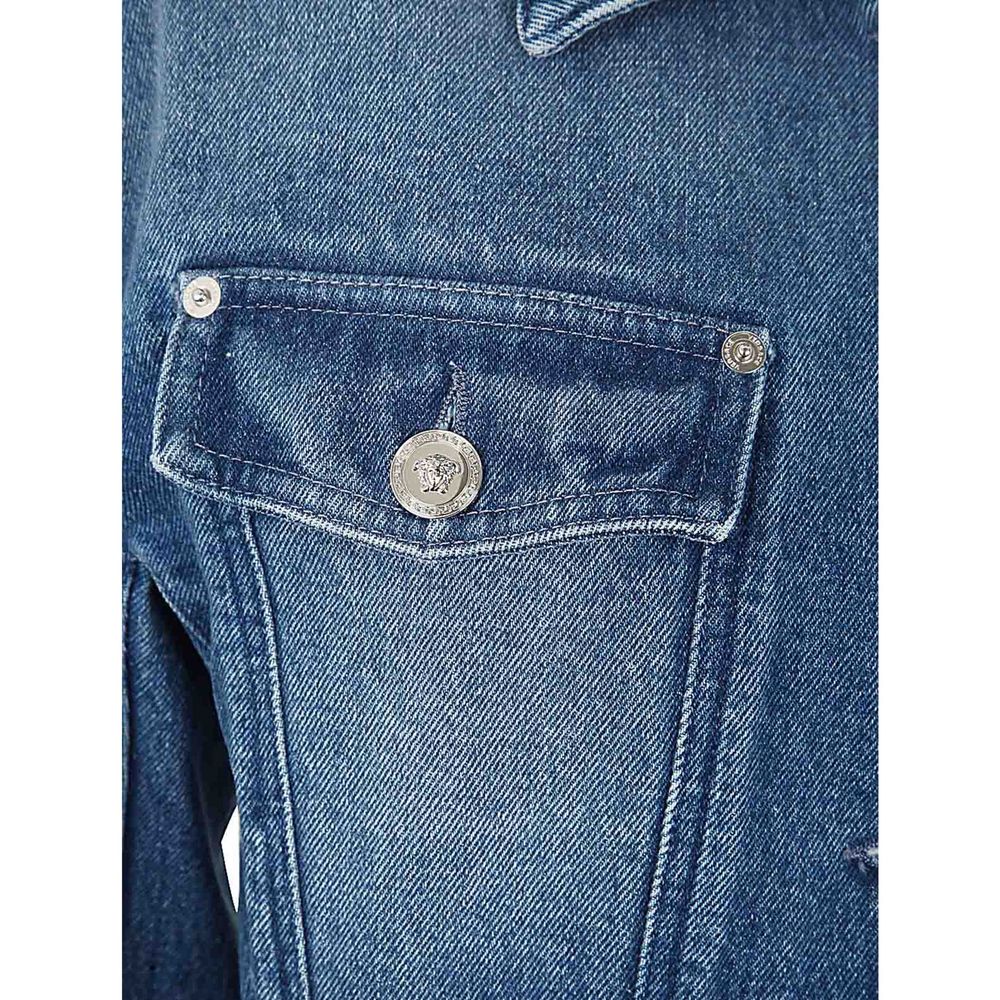 Versace Blue Cotton Clothing
