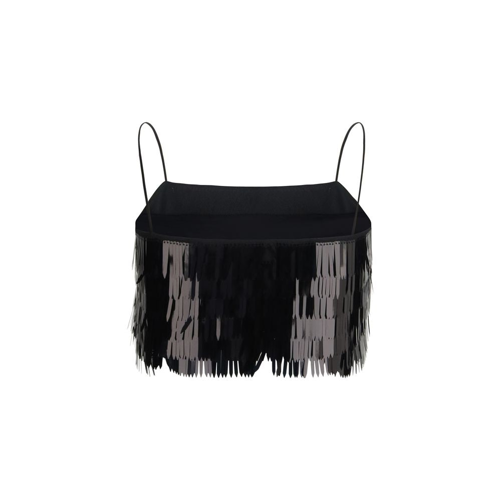 Self-Portrait Black Polyester Top