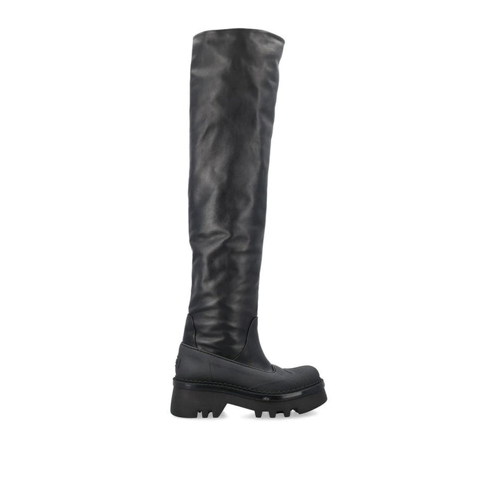 Chloé Black Leather Over The Knee
