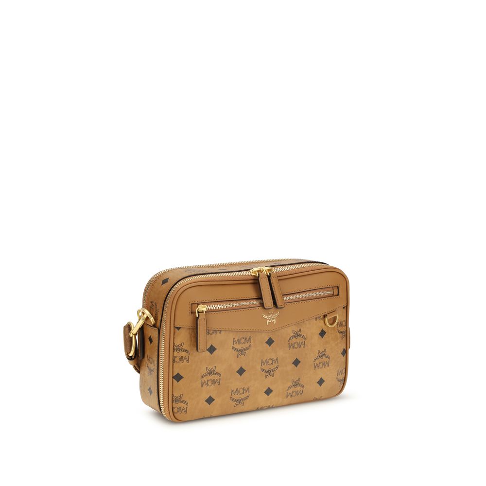 MCM Beige Polyethylene Shoulder Bag