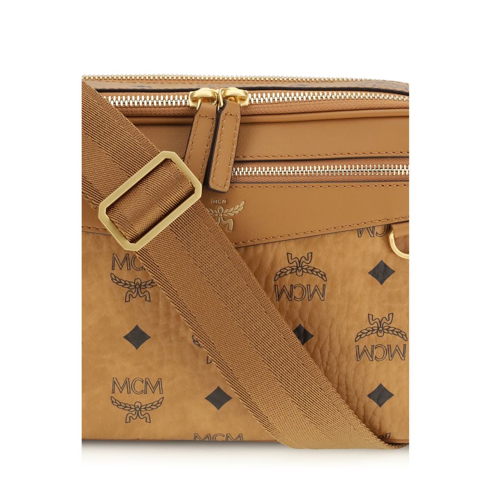MCM Beige Polyethylene Shoulder Bag
