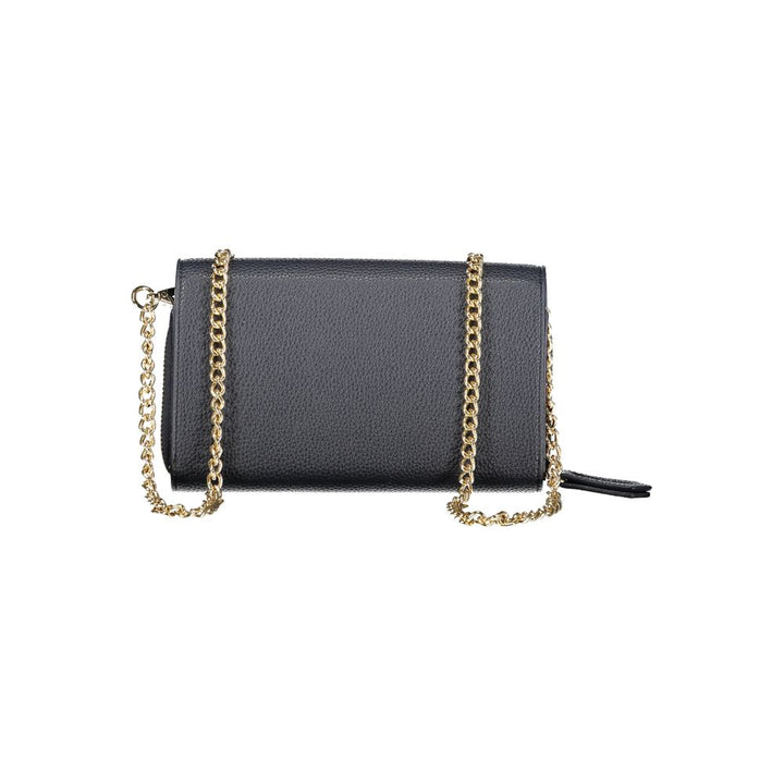 Mario Valentino Blue Polyurethane Women Wallet with Chain