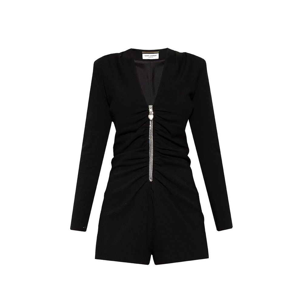 Saint Laurent Black Acetate Jumpsuit