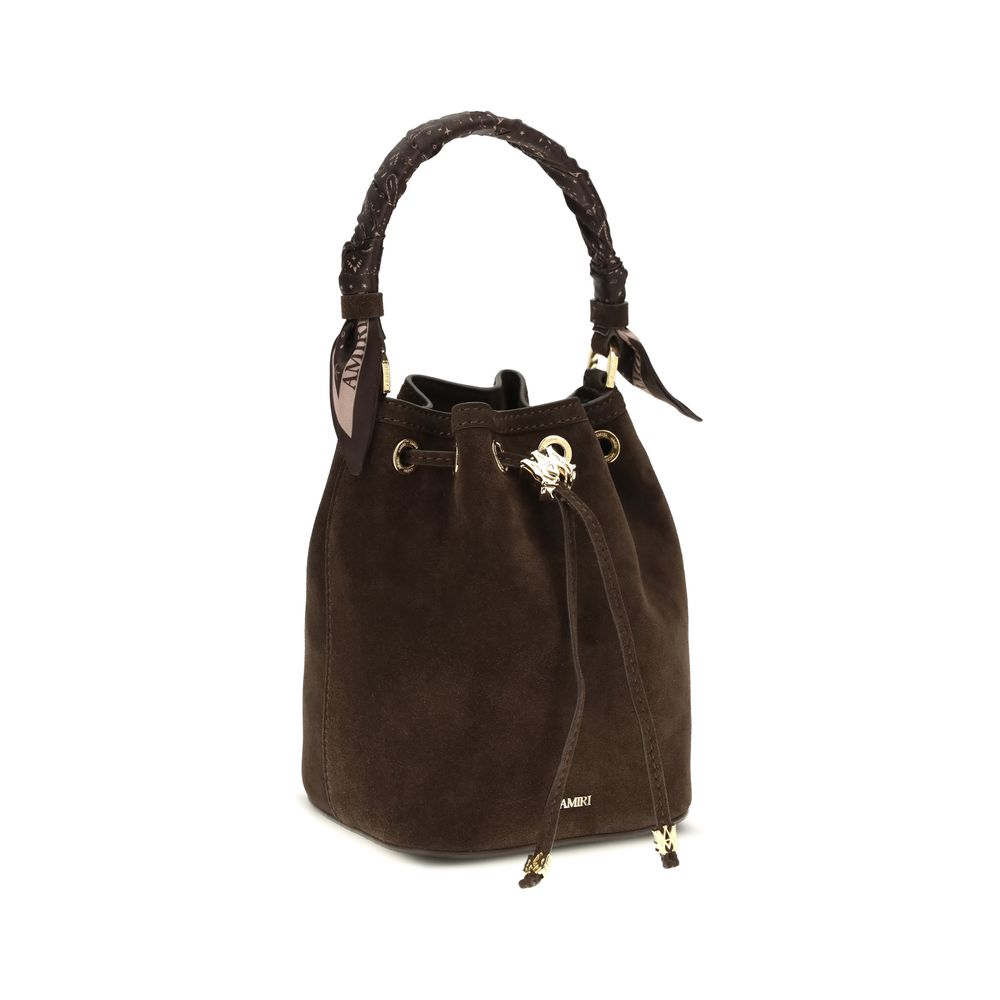 Amiri Brown Calf Leather Bos Taurus Backet Bag