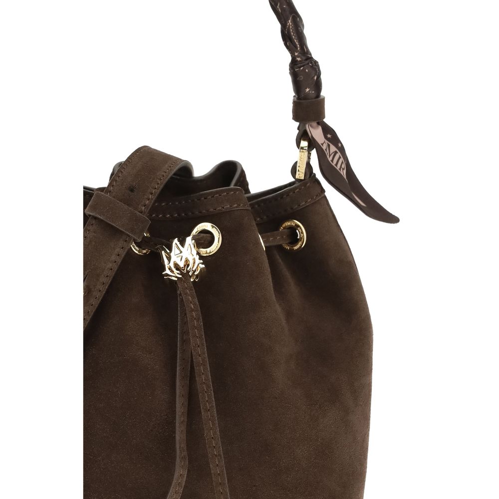 Amiri Brown Calf Leather Bos Taurus Backet Bag