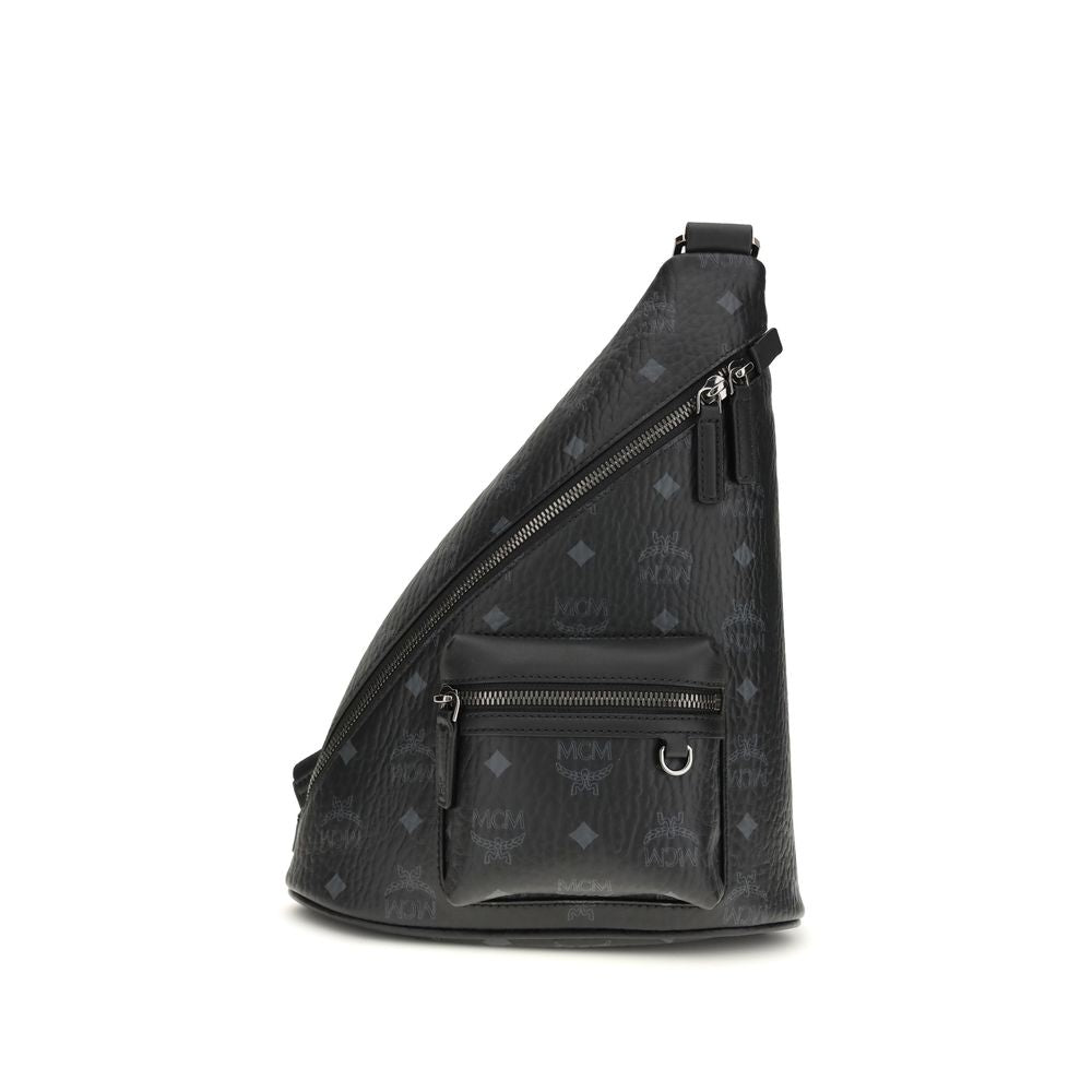 MCM Black Fabric Shoulder Bag