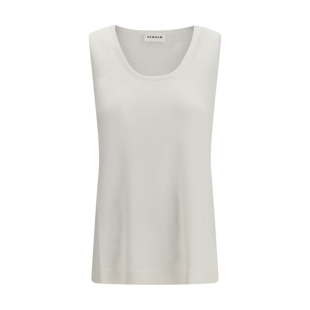 P.A.R.O.S.H. White Linen Top