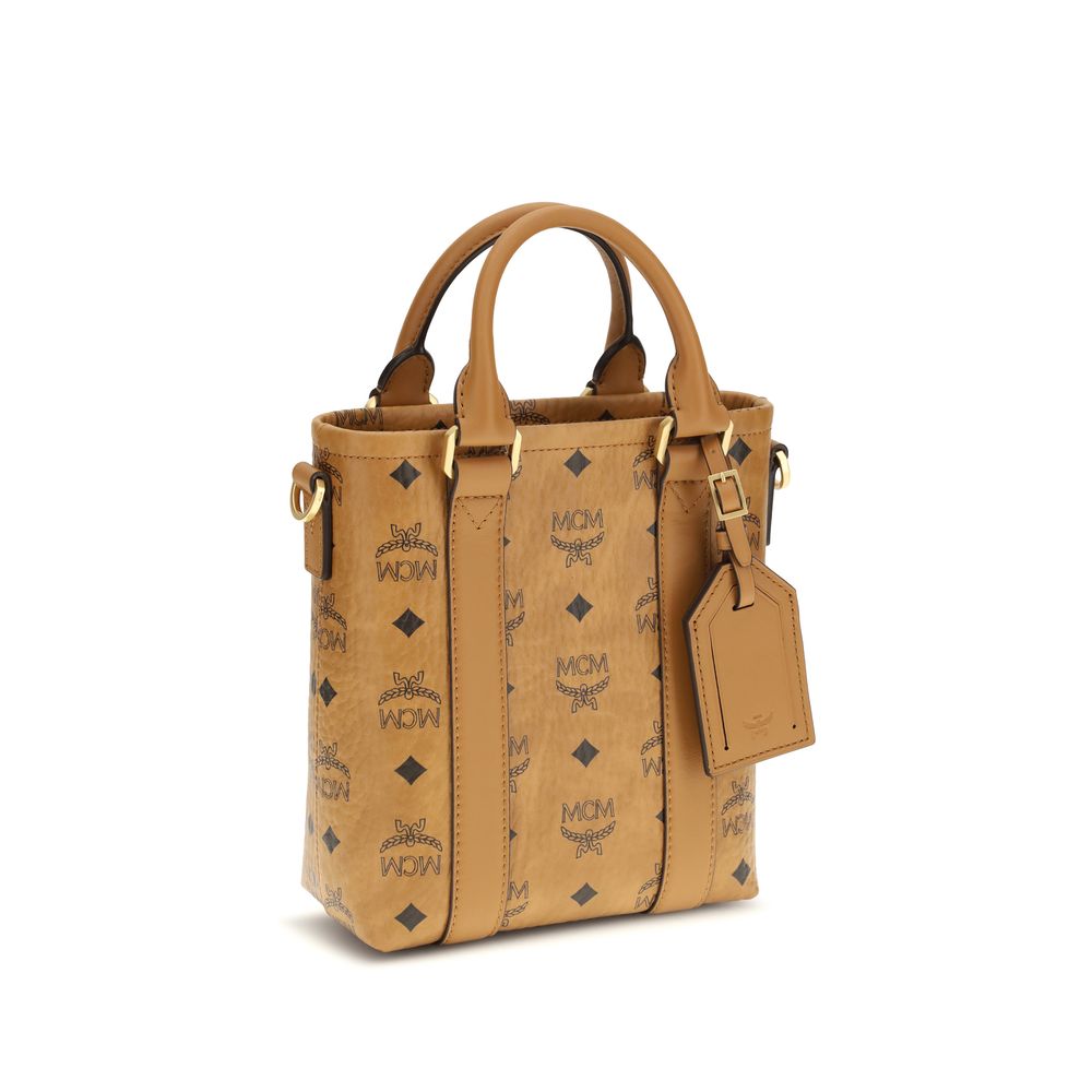 MCM Brown Fabric Shoulder Bag