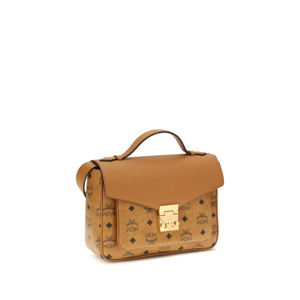 MCM Beige Fabric Shoulder Bag