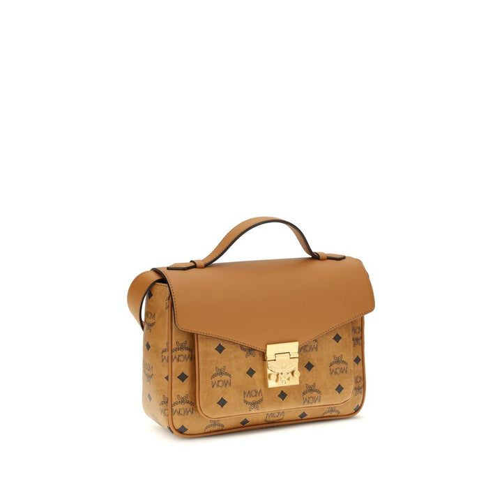 MCM Beige Fabric Shoulder Bag