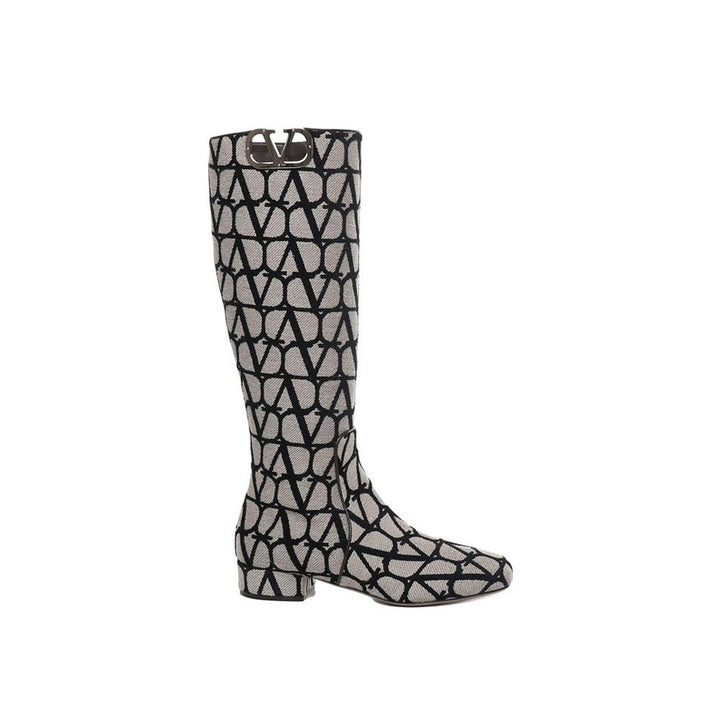 Valentino Garavani Beige Fabric Ankle Boots